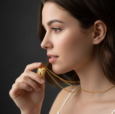 Gold Heart Necklace for Women