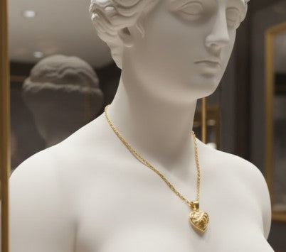 Gold Heart Necklace for Women